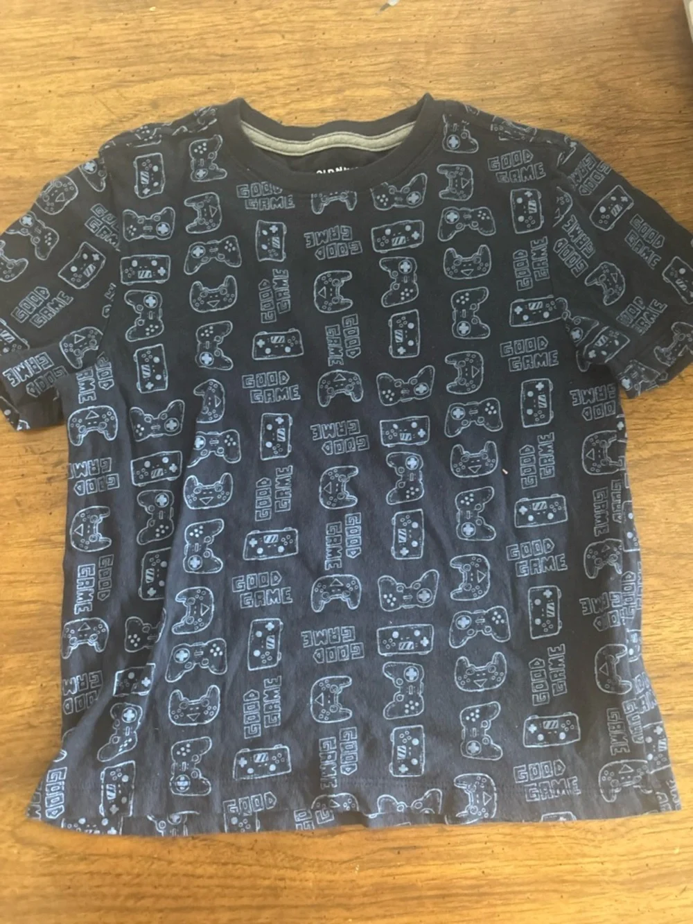 Old Navy Black Kids Gaming Controllers Tee